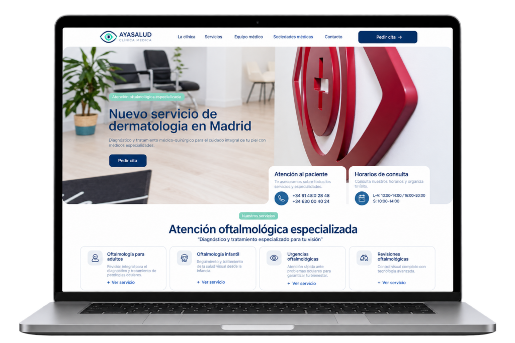 DISEÑO WEB PARA CLÍNICA AYASALUD